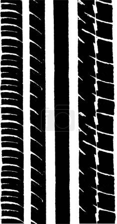 Illustration for Vector Graphic of a car tyre track - Royalty Free Image