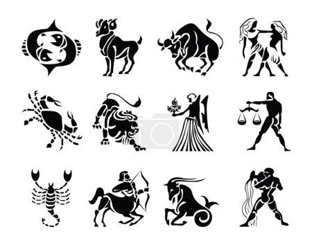 Illustration for Collection of zodiac signs. - Royalty Free Image