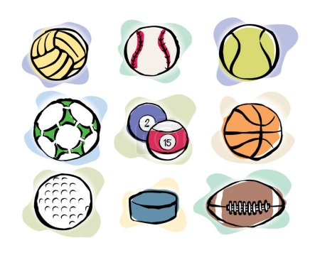 Illustration for Set of variuos vector illustrated icons - Royalty Free Image