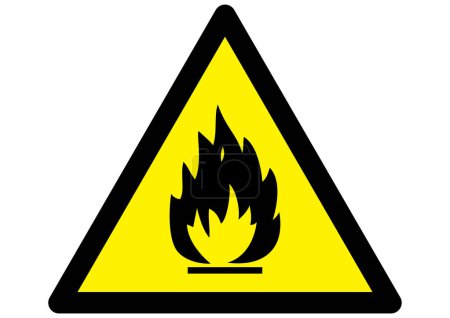 Téléchargez les illustrations : Panneau de signalisation de danger d'incendie - en licence libre de droit