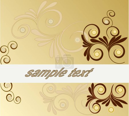 Illustration for Floral art abstract vector background with frame - Royalty Free Image