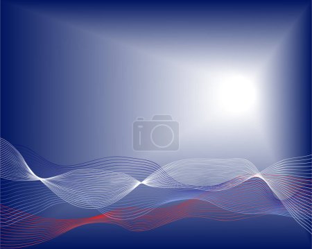 Illustration for Abstract vector background of wave forms - Royalty Free Image