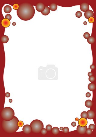 Illustration for Frame made from brown bubbles - Royalty Free Image