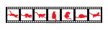 Téléchargez les illustrations : Illustration d'un film de chat - en licence libre de droit