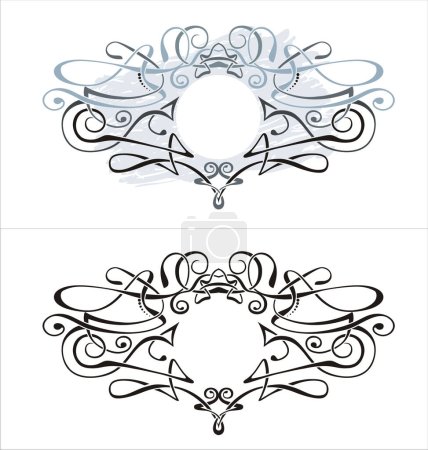 Illustration for Vector Cartouche and Banner for your text - Royalty Free Image