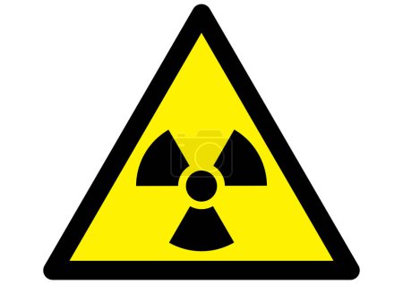 Téléchargez les illustrations : Panneau d'avertissement de rayonnement nucléaire - en licence libre de droit