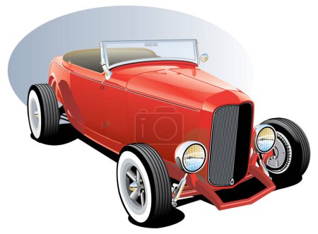 Illustration for An illustration of a classic thirties American hot rod - Royalty Free Image