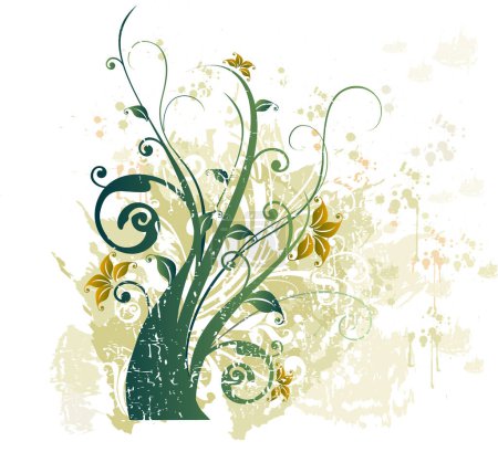 Ilustración de Fondo floral ilustración dibujo - Imagen libre de derechos