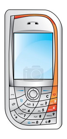 Illustration for Modern cellphone. image - color illustration - Royalty Free Image