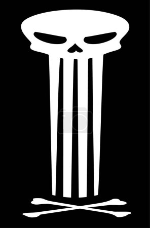 Illustration for Tribal Skull design illustration for use in wed and print - Royalty Free Image