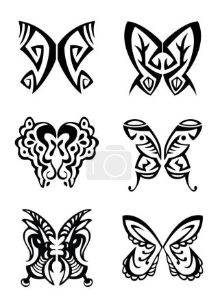 Illustration for A pack of six different pairs of wings. - Royalty Free Image