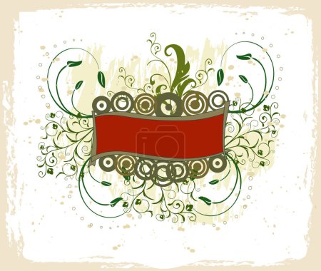 Illustration for Abstract  art floral design background  illustration - Royalty Free Image