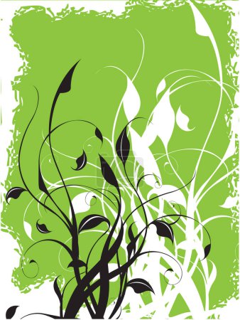 Téléchargez les illustrations : Image vectorielle de fond floral - illustration en couleur - en licence libre de droit