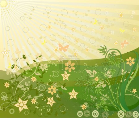 Illustration for Abstract  floral background - vector illustration - Royalty Free Image
