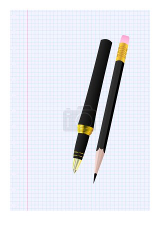 Téléchargez les illustrations : Rendu réaliste 3 d de crayon - en licence libre de droit