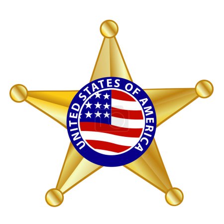 Ilustración de Icono de la bandera del estado unido de América - Imagen libre de derechos