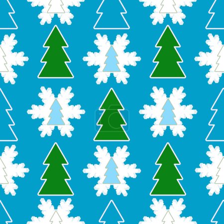 Illustration for Seamless background with Christmas trees - Royalty Free Image
