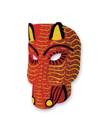 Illustration for Red mask, vector illustration simple design - Royalty Free Image