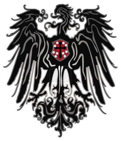Ilustración de Ilustración vectorial del escudo de armas heráldico - Imagen libre de derechos