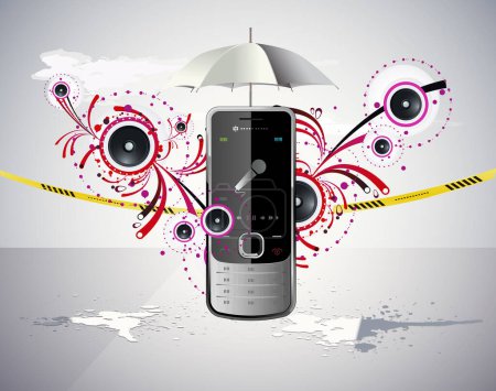 Illustration for Smartphone music concept vector illustration - Royalty Free Image
