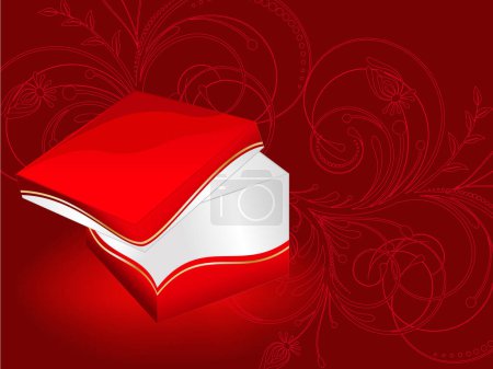 Illustration for Christmas stylized box for gifts, vector illustration - Royalty Free Image