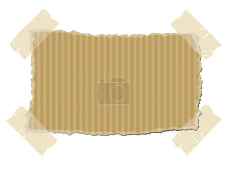 Illustration for Torn brown paper on white background - Royalty Free Image