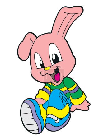Illustration for Bunny character vector illustration - Royalty Free Image