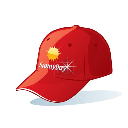 Illustration for Red cap  vector illustration - Royalty Free Image
