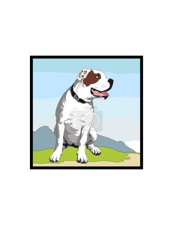 Illustration for Dog painting icon vector illustration - Royalty Free Image