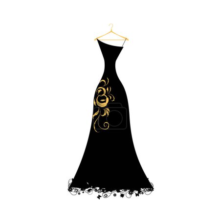 Illustration for Elegant woman dress. vector illustration - Royalty Free Image