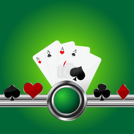 Ilustración de Mesa de póquer y casino juego - Imagen libre de derechos
