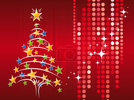 Illustration for Christmas tree and decorations as symbol of Christmas time - Royalty Free Image