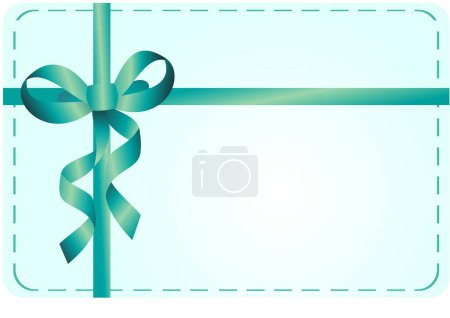 Ilustración de Caja de regalo azul con arco, ilustración vectorial - Imagen libre de derechos