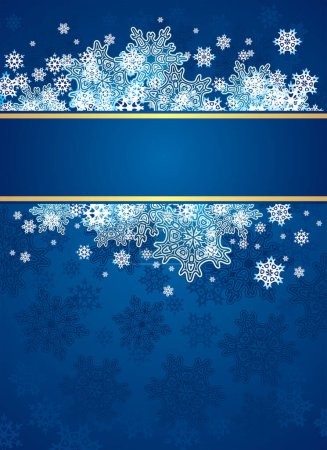 Ilustración de Fondo de Navidad con copos de nieve, vector de ilustración - Imagen libre de derechos