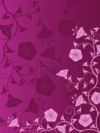 Illustration for Vector illustration of floral background - Royalty Free Image