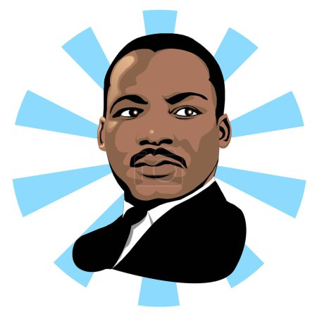 Illustration for Vector for Martin Luther King Day or Black history month. - Royalty Free Image