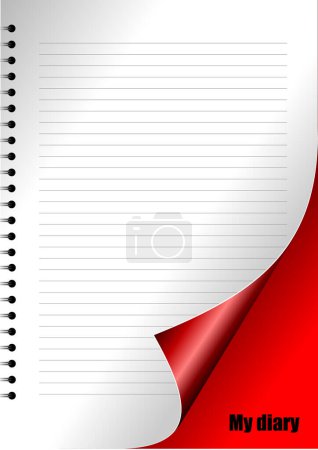 Illustration for Blank notebook and pen - Royalty Free Image