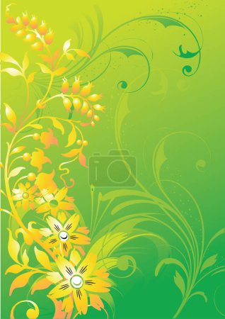 Ilustración de Resumen floral fondo vector ilustración - Imagen libre de derechos