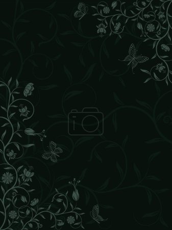 Illustration for Seamless floral vector pattern - Royalty Free Image