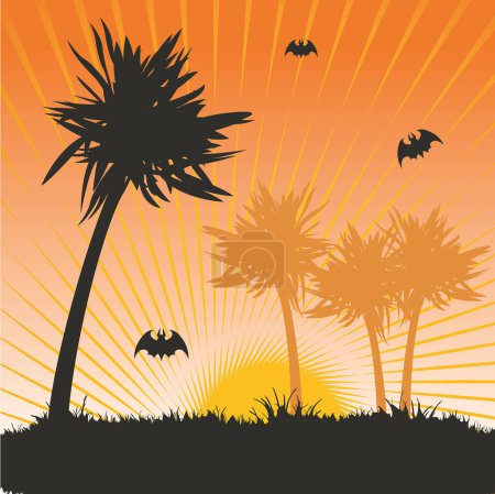 Ilustración de Fondo de Halloween. Ilustración vectorial - Imagen libre de derechos