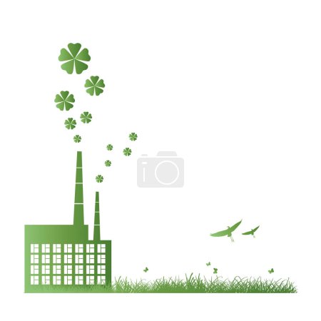 Illustration for Green energy and ecology concept, vector illustration - Royalty Free Image