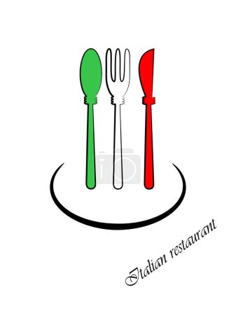 Illustration for Restaurant menu. vector icon on white background - Royalty Free Image
