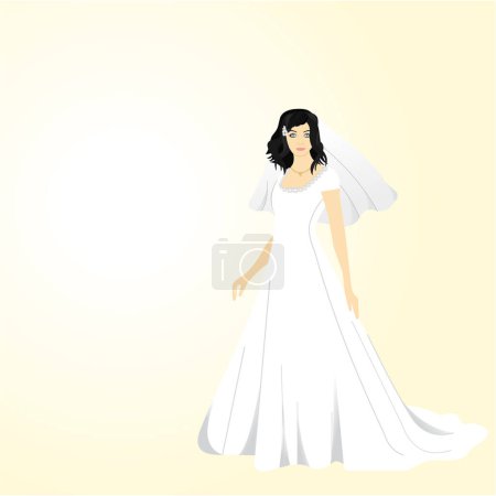 Illustration for Wedding bride on a white background - Royalty Free Image