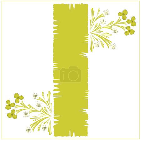 Ilustración de Flores de primavera verde, ilustración vectorial - Imagen libre de derechos