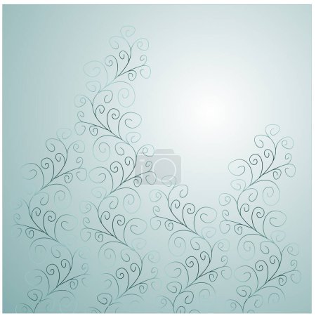 Illustration for Abstract floral background with leaves and swirls - Royalty Free Image
