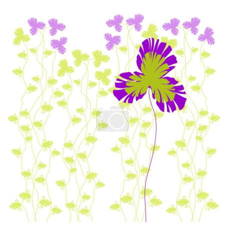 Illustration for Spring flowers on white. vector illustration. - Royalty Free Image