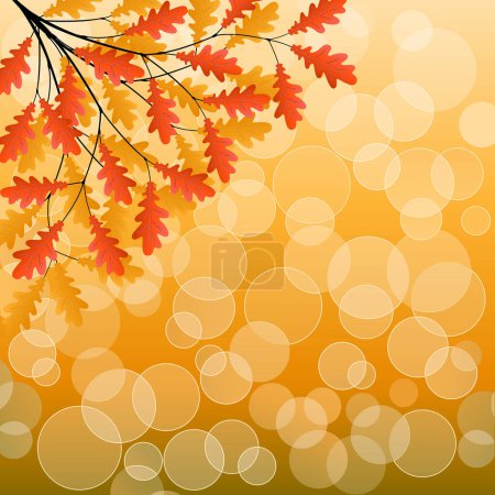 Illustration for Autumn background with maple leaves - Royalty Free Image