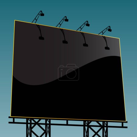 Illustration for Blank billboard  vector illustration - Royalty Free Image