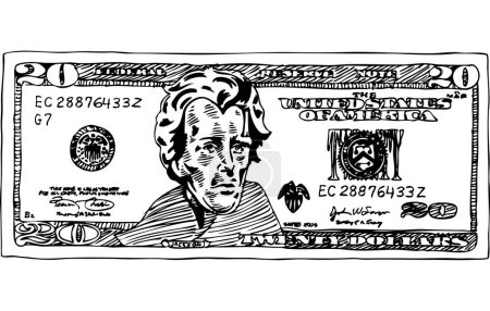 Illustration for Money bill  vector illustration - Royalty Free Image