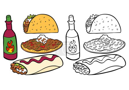 Illustration for Vector set of fast food - Royalty Free Image